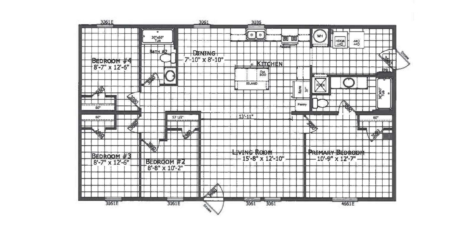 Floor Plan M: Champion/Highland RVH-2848-1