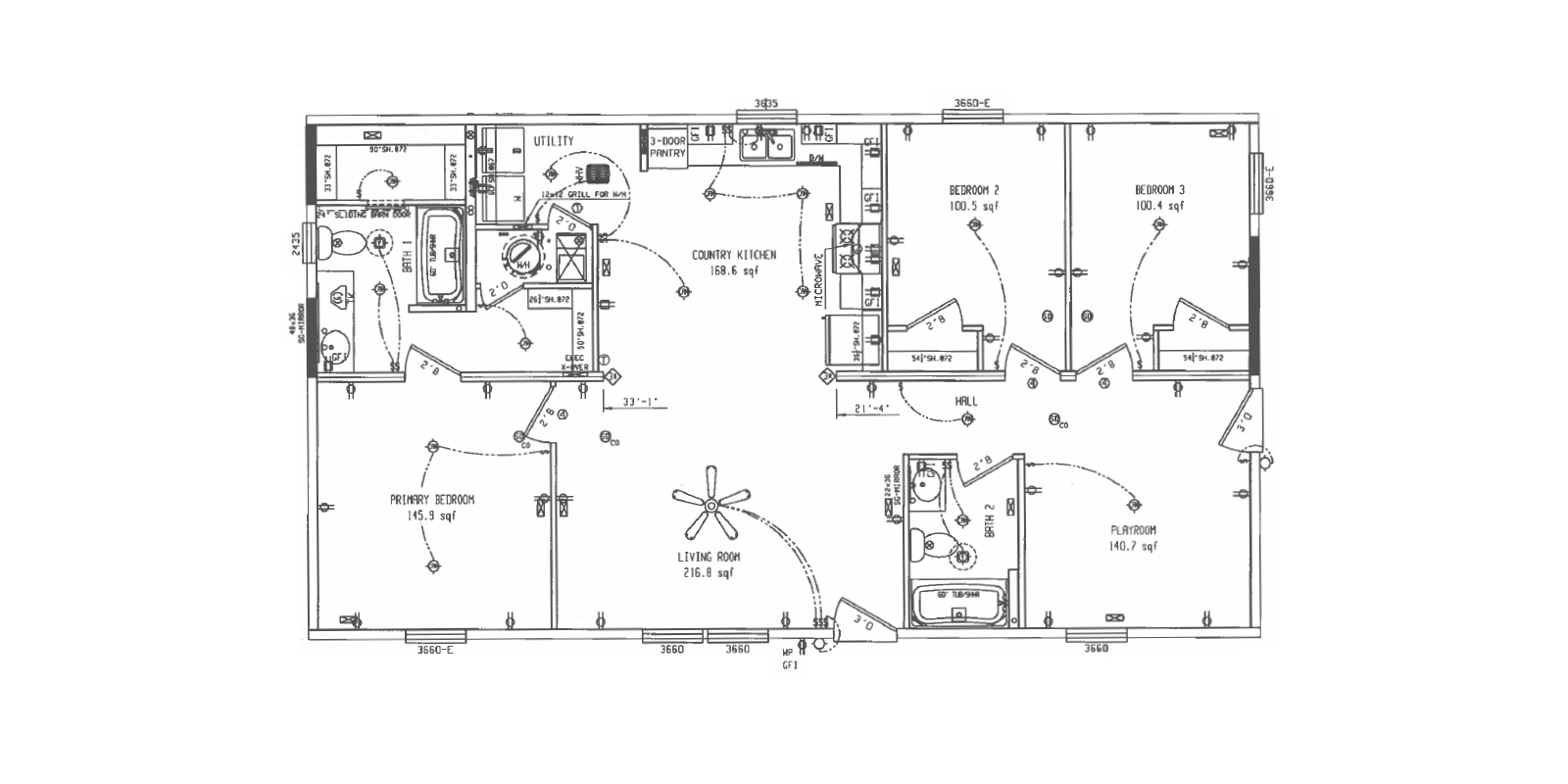 Floor Plan H: Clayton/Schult Ramsey-R4828-65-3