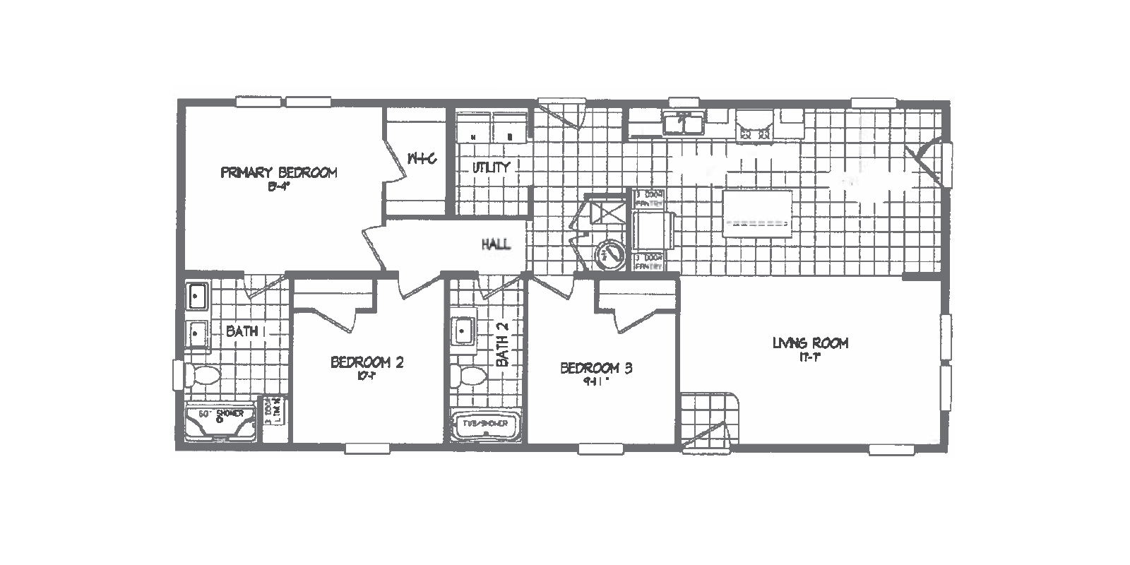 Floor Plan G: Clayton/Schult 3 Little Birds-R5224-94RS